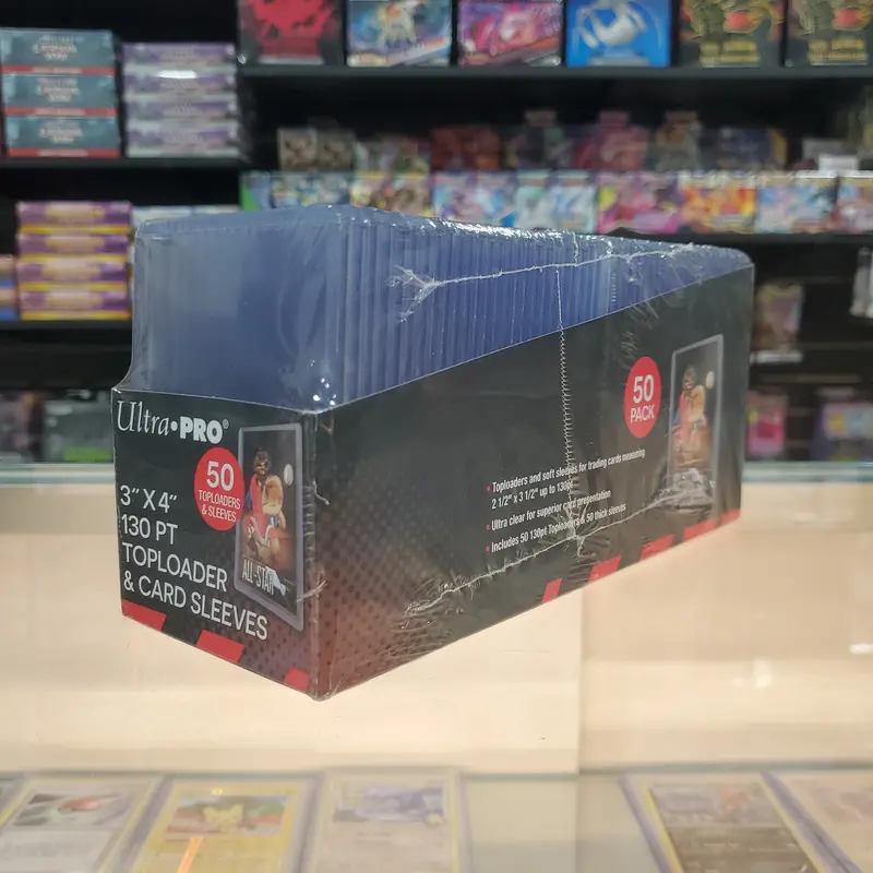 Ultra-Pro: 3"X4" Super Thick 130Pt Toploader And Card Sleeves 50Ct 1