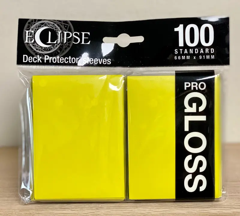 Ultra-Pro Eclipse: Deck Protector Sleeves - Lemon Yellow Gloss 1