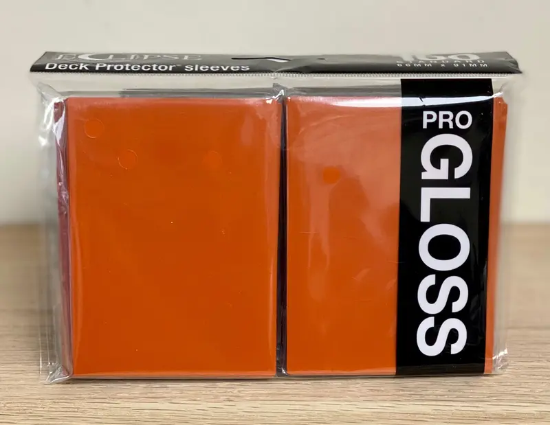 Ultra-Pro Eclipse: Deck Protector Sleeves - Pumpkin Orange Gloss 1