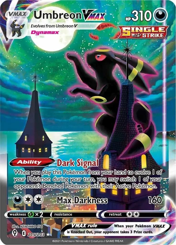 Umbreon Vmax (Alternate Art Secret) (215/203) (Swsh07) 1