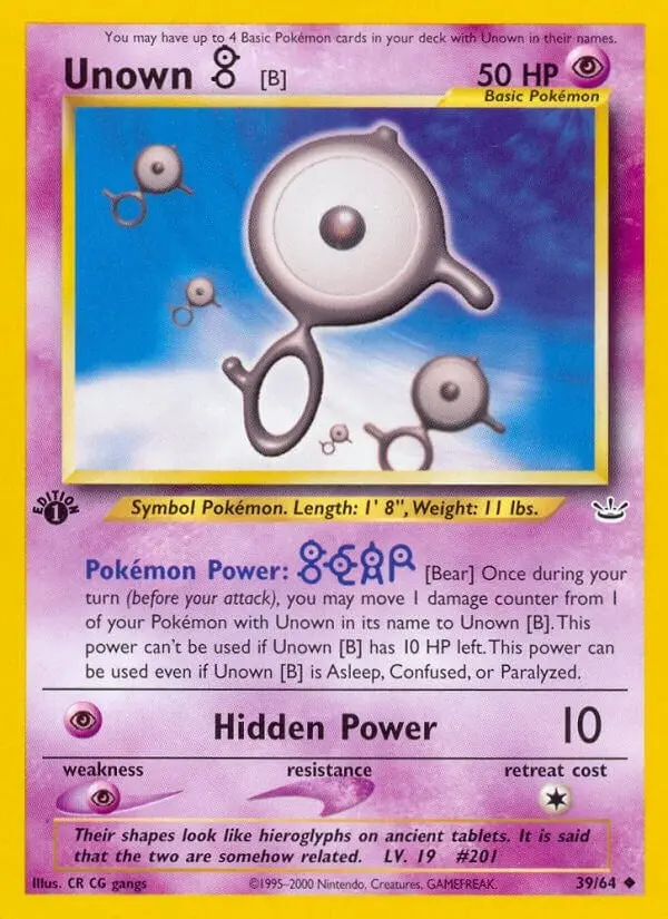 Unown [B] (39/64) (N3) 1