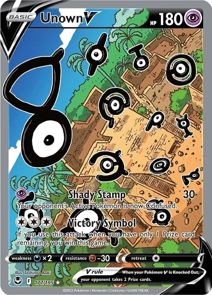 Unown V (Alternate Full Art) (177/195) (Swsh12) 1