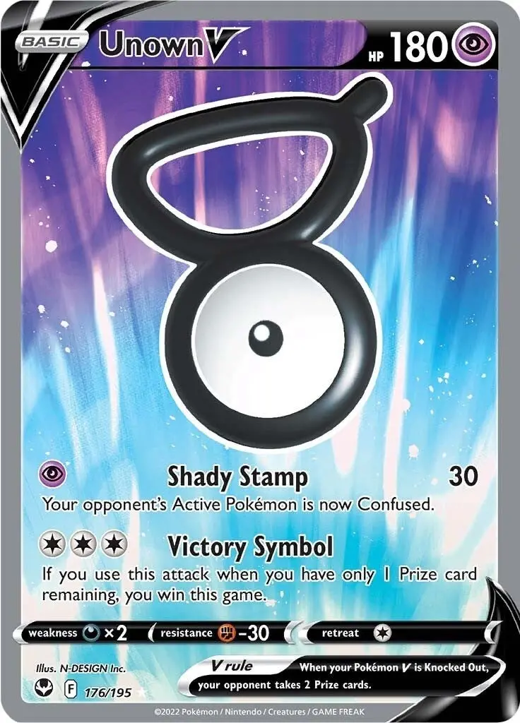 Unown V (Full Art) (176/195) (Swsh12) 1