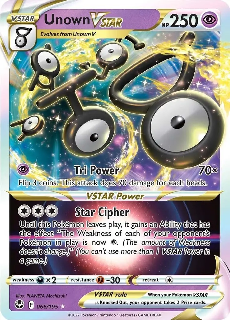 Unown Vstar (066/195) (Swsh12) 1
