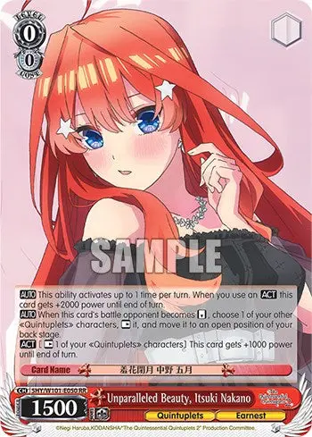 Unparalleled Beauty, Itsuki Nakano (5Hy/W101-E050 Rr) [The Quintessential Quintuplets Movie] 1