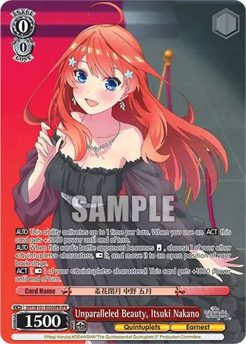Unparalleled Beauty, Itsuki Nakano (5Hy/W101-E050ofr Ofr) [The Quintessential Quintuplets Movie] 1