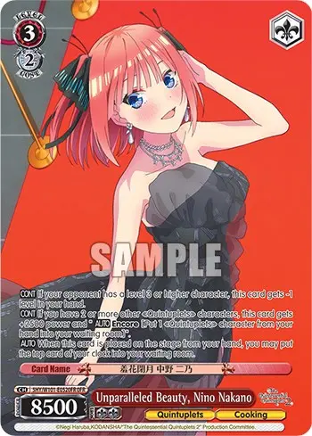Unparalleled Beauty, Nino Nakano (5Hy/W101-E052ofr Ofr) [The Quintessential Quintuplets Movie] 1