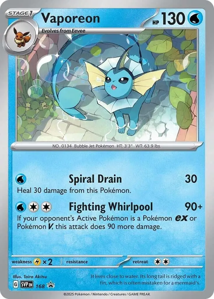 Vaporeon - 168 (Cosmos Holo) (168) (Svp) 1