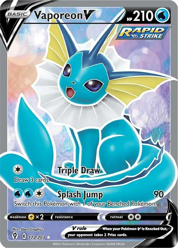 Vaporeon V (Full Art) (172/203) (Swsh07) 1