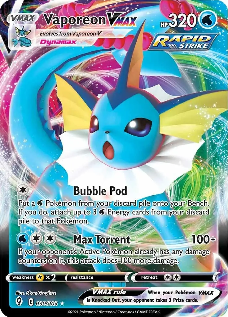 Vaporeon Vmax (030/203) (Swsh07) 1
