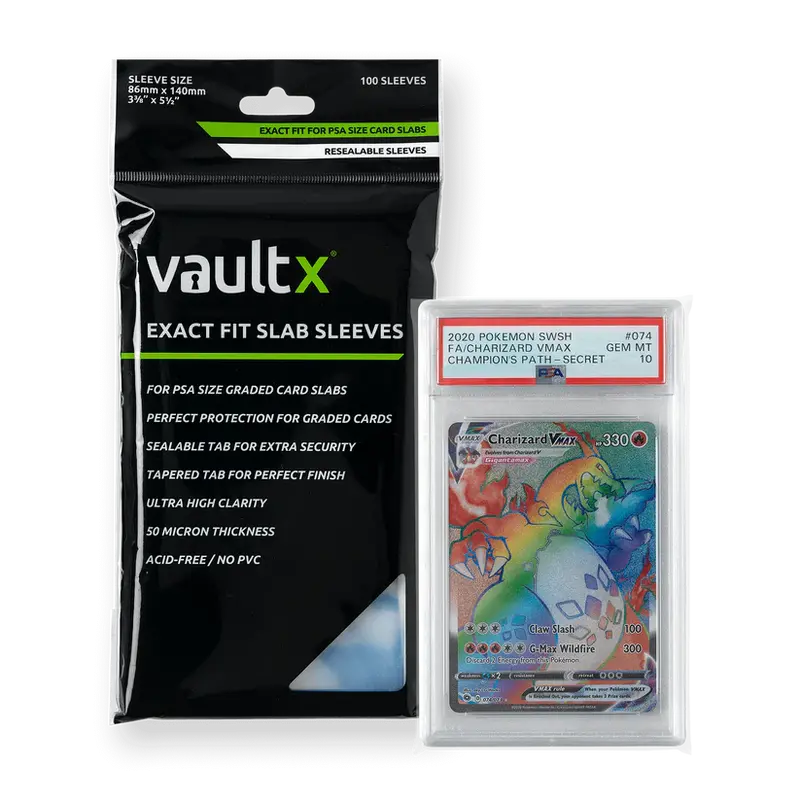 Vault X: Exact Fit Slab Sleeves 100 Ct (Psa) 1