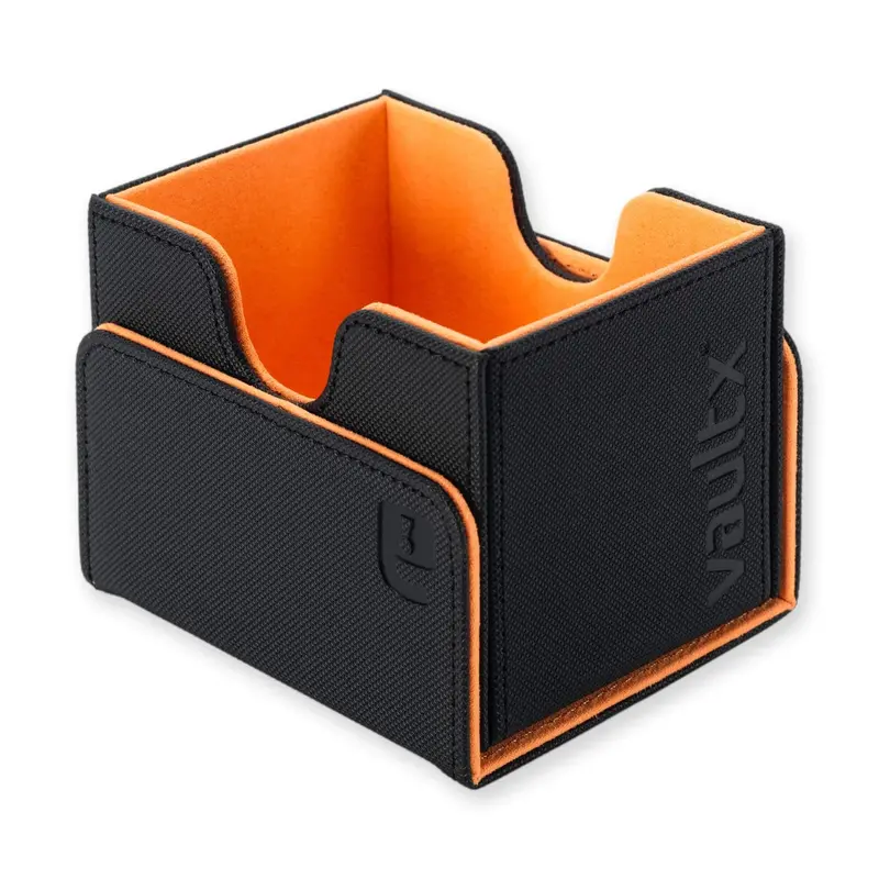 Vault X: Sideloading Deck Box 100+ Ct (Black / Electric Orange) 2