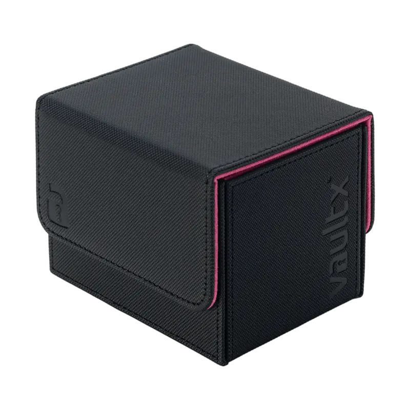Vault X: Sideloading Deck Box 100+ Ct (Black / Electric Pink) 1