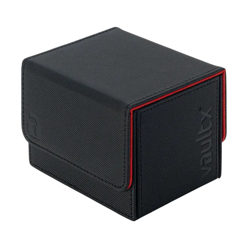 Vault X: Sideloading Deck Box 100+ Ct (Black / Electric Red) 1