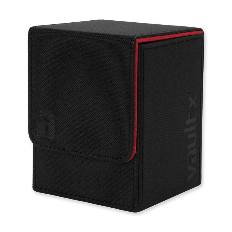 Vault X: Toploading Deck Box 80+ Ct (Black / Electric Red) 1