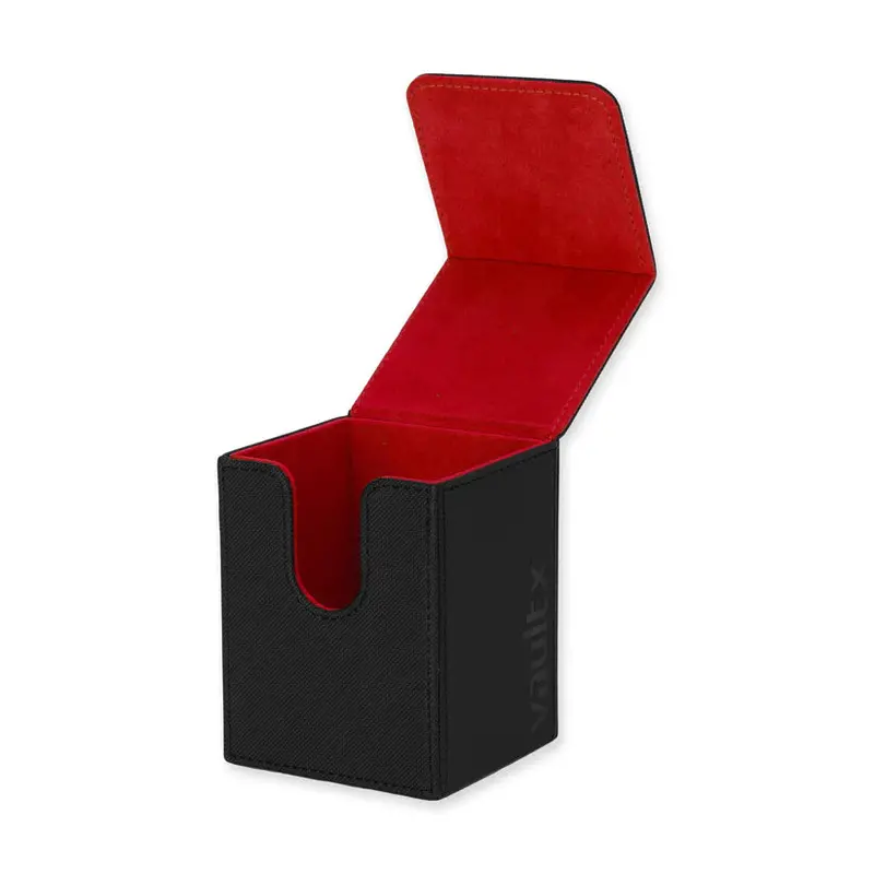 Vault X: Toploading Deck Box 80+ Ct (Black / Electric Red) 2
