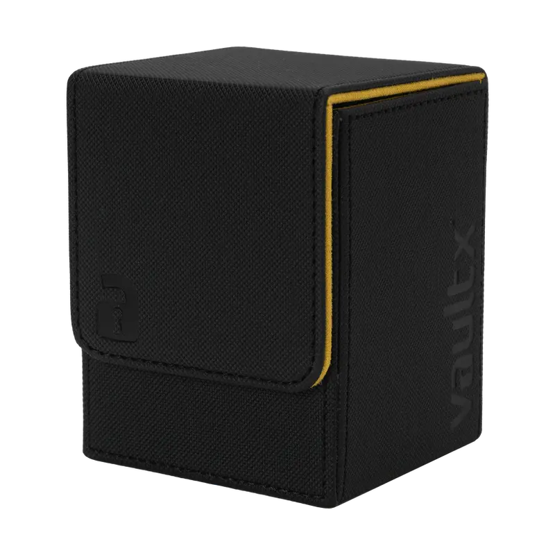 Vault X: Toploading Deck Box 80+ Ct (Black / Electric Yellow) 1