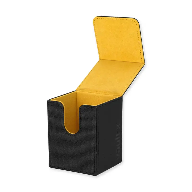 Vault X: Toploading Deck Box 80+ Ct (Black / Electric Yellow) 2