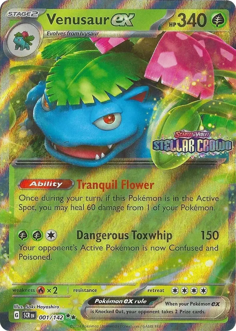 Venusaur Ex (Stellar Crown Stamp) (001/142) (Mcap) 1
