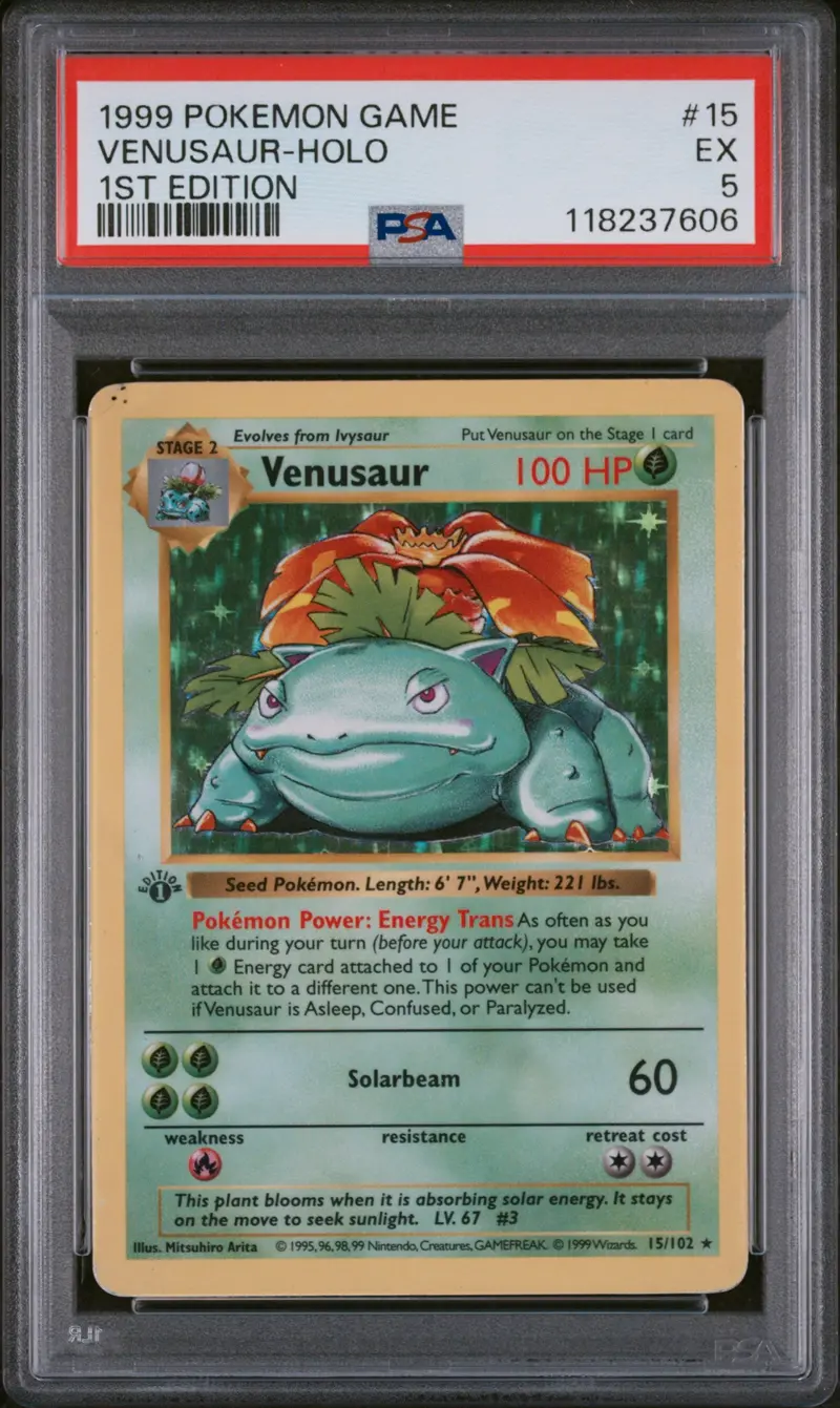 Venusaur-Holo 1St Edition 1999 Pokemon Game Psa Ex 5 1