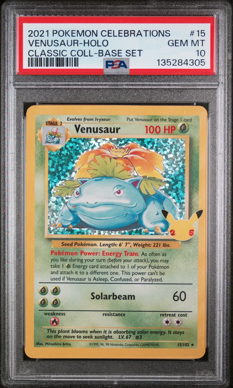 Venusaur-Holo Classic Coll-Base Set 2021 Pokemon Celebrations Classic Collection Psa Gem Mt 10 1