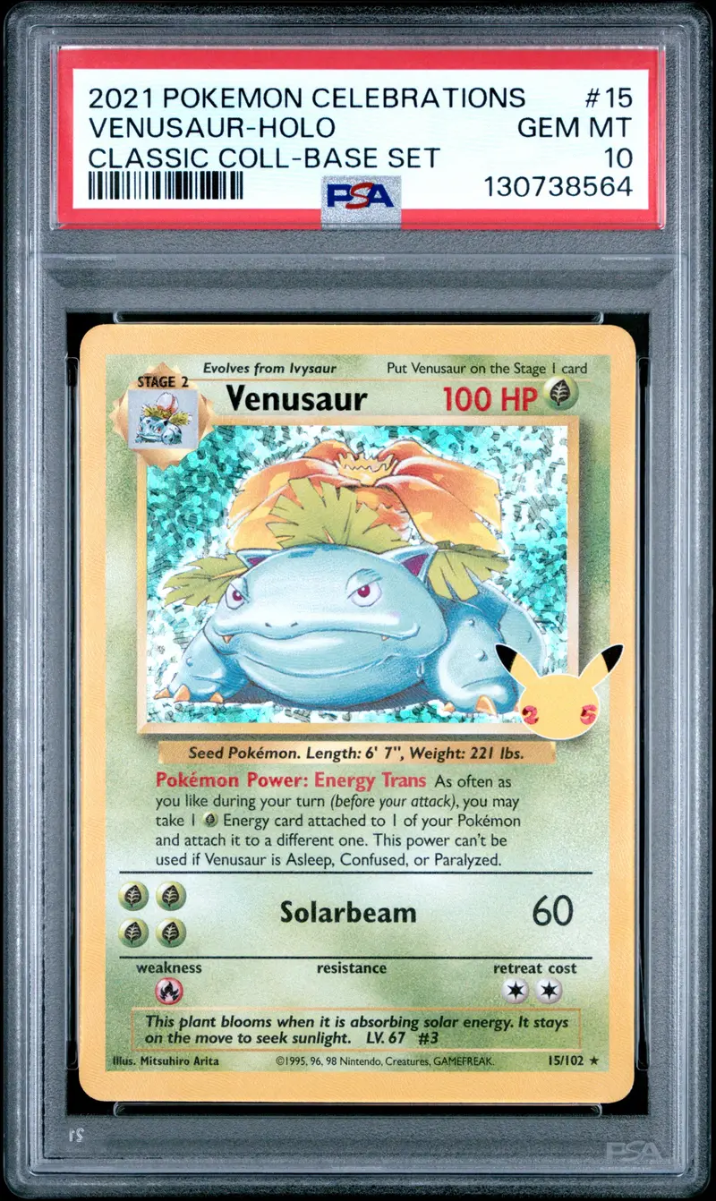 Venusaur-Holo Classic Coll-Base Set 2021 Pokemon Celebrations Classic Collection Psa Gem Mt 10 1