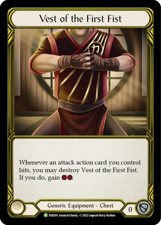 Vest Of The First Fist (Golden) [Fab100] (Promo)  Cold Foil 1