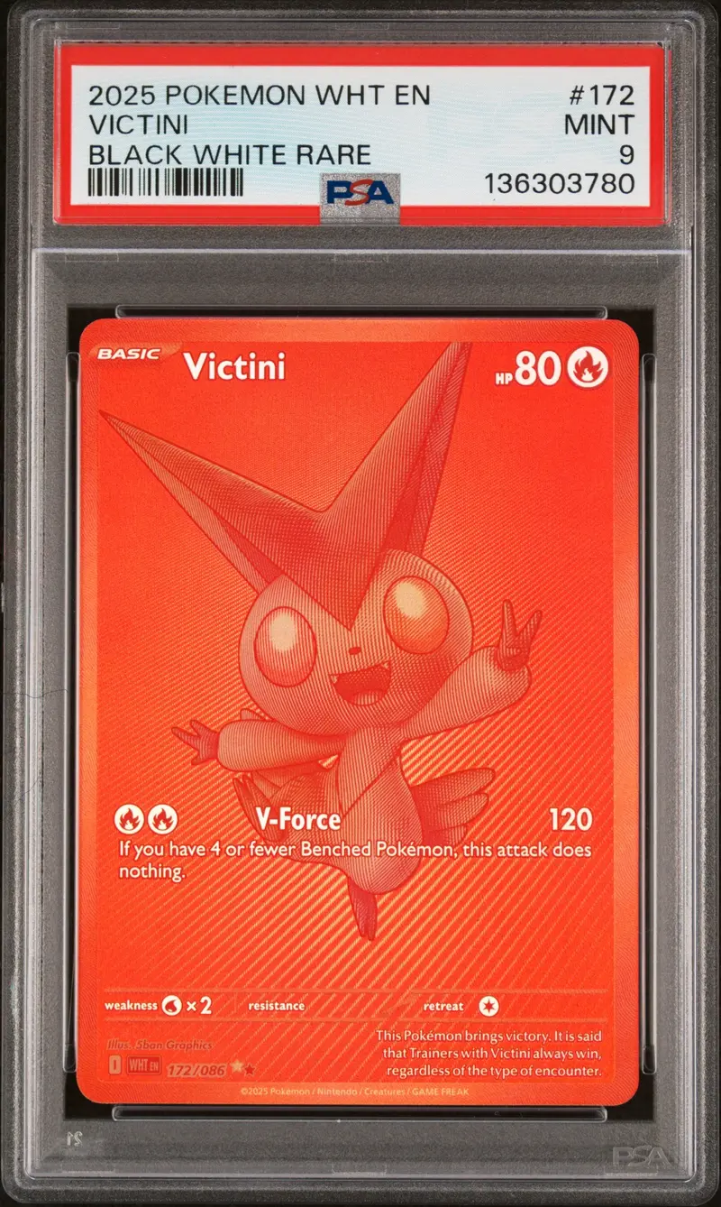 Victini Black White Rare 2025 Pokemon Wht En-White Flare Psa Mint 9 1