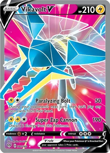 Vikavolt V (Full Art) (180/189) (Swsh03) 1