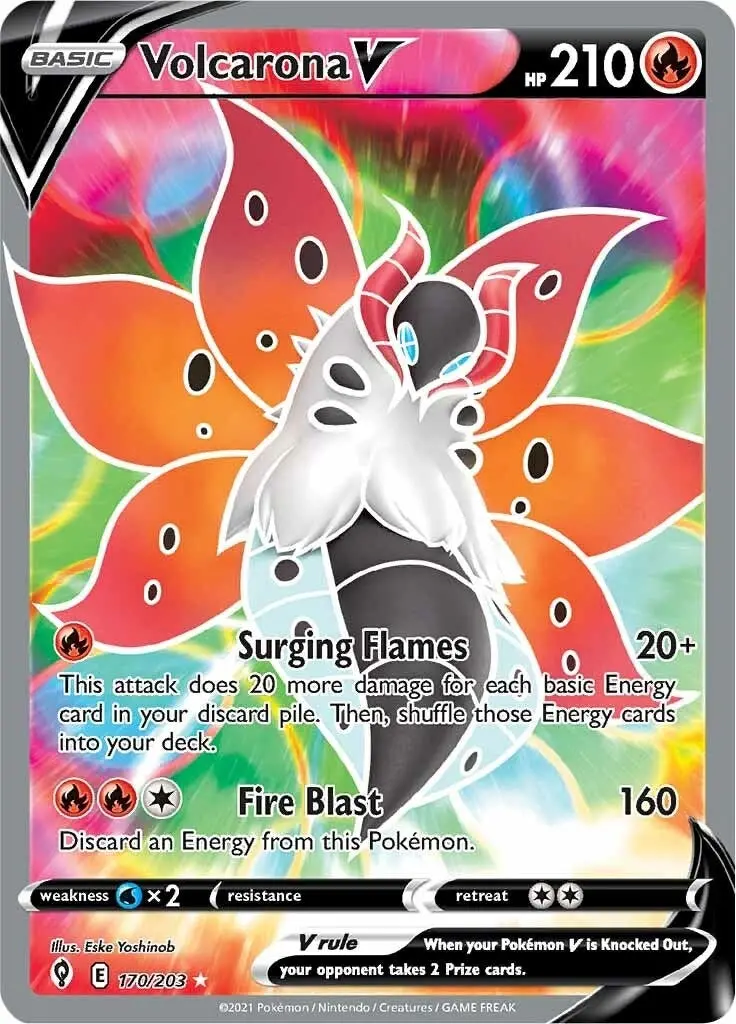 Volcarona V (Full Art) (170/203) (Swsh07) 1