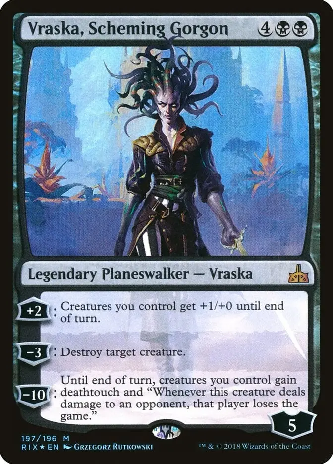 Vraska, Scheming Gorgon (197) (Rix) 1