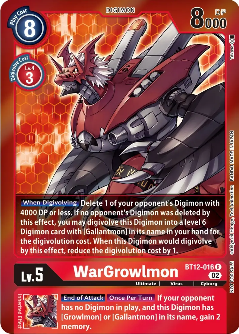 Wargrowlmon [Bt12-016] (Tamer Party -Special-) [Across Time Promos] 1
