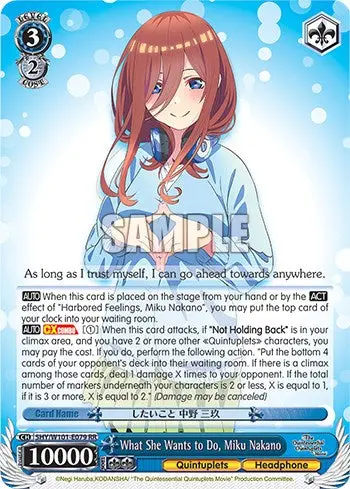 What She Wants To Do, Miku Nakano (5Hy/W101-E079 Rr) [The Quintessential Quintuplets Movie] 1