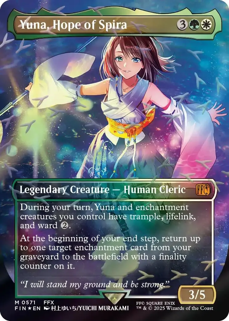 Yuna, Hope Of Spira (Borderless) (Chocobo Track Foil) (571) (Fin) 1
