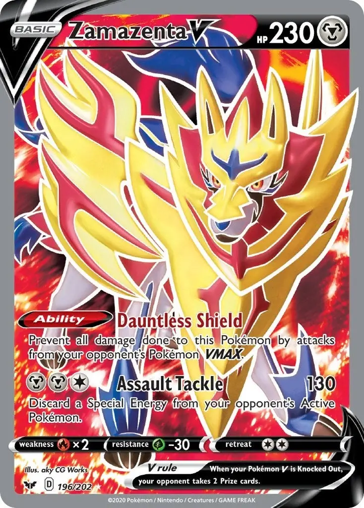 Zamazenta V (Full Art) (196/202) (Swsh01) 1