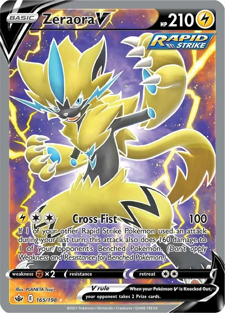Zeraora V (Full Art) (165/198) (Swsh06) 1