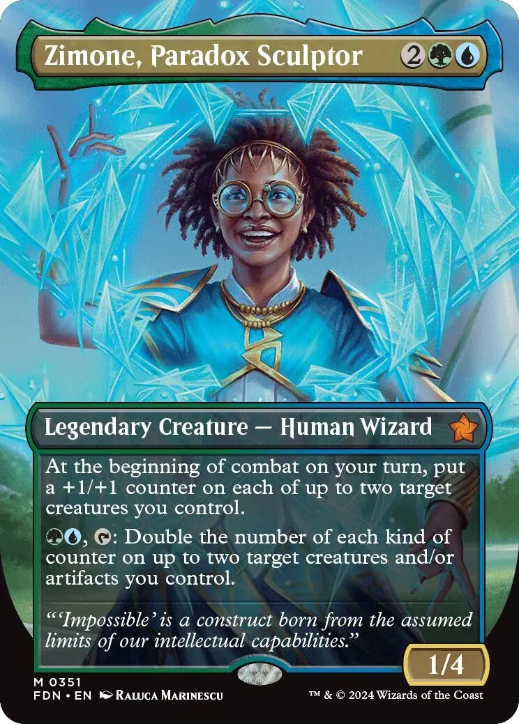Zimone, Paradox Sculptor (Borderless) (351) (Fdn) 1