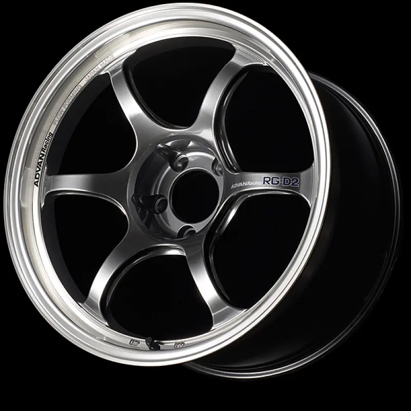 Advan Rg-D2 Racing Wheel – 17×7.5, +35 Offset, 4×98 Bolt Pattern, 58Mm Center Bore, Machined Hyper Black 1