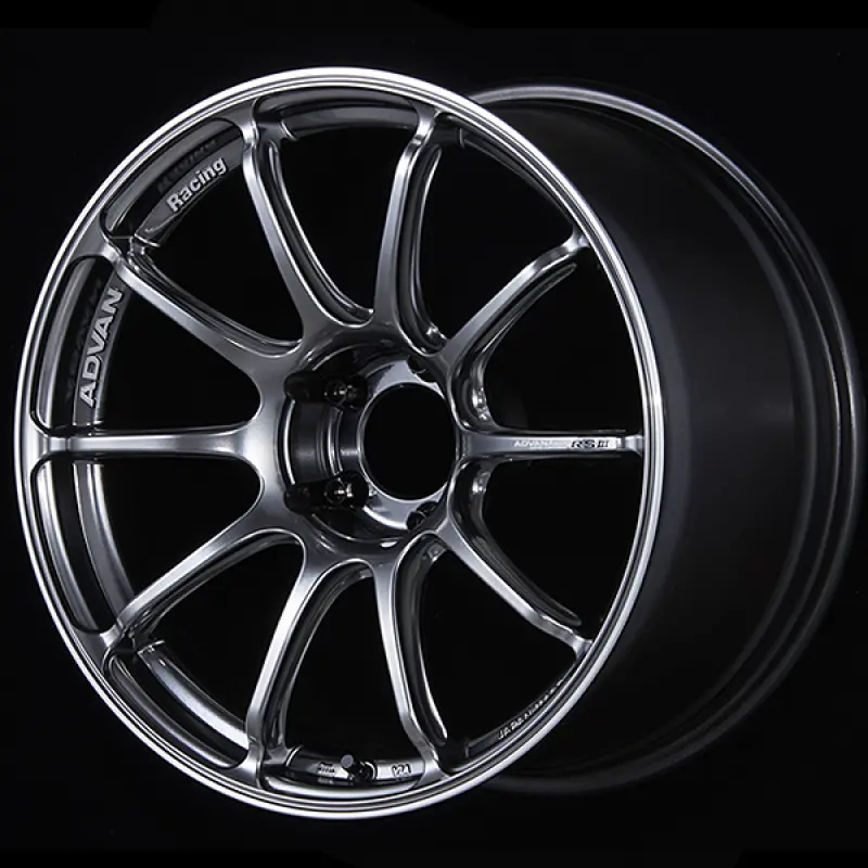 Advan Rsiii Racing Wheel – 18×8.5, +51Mm Offset, 5×114.3, 73Mm Bore, Hyper Black With Ring Accent 1