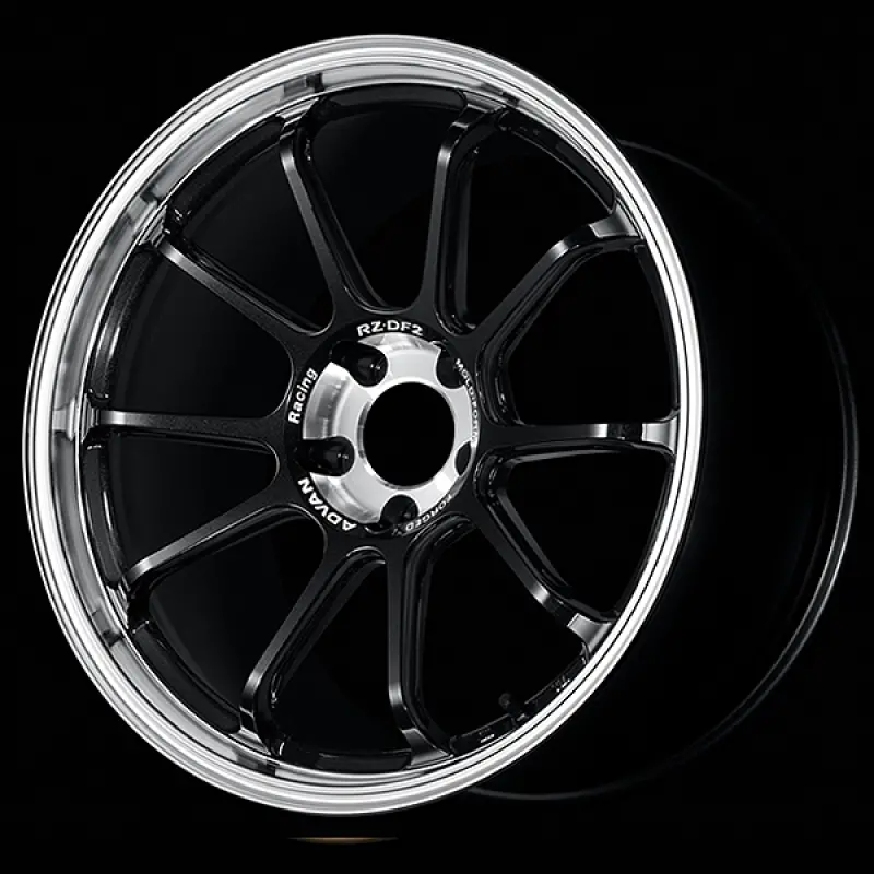 Advan Rz-Df2 19X8.5 / +22 Offset / 5-112 / 66.5Mm Bore / Diamond Cut & Racing Titanium Black 1