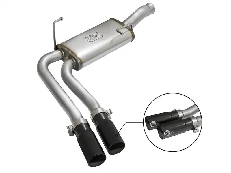 Afe Rebel Series Stainless Steel Exhaust System With Black Tips For 2009–2016 Gm Silverado And Sierra V6/V8 Trucks 1