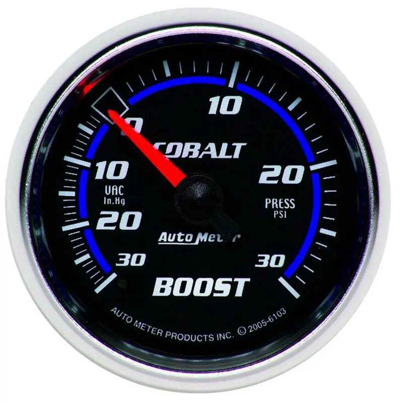 Autometer Cobalt Mechanical Boost Gauge – 52Mm (2-1/16"), 0–30 Psi Range 1