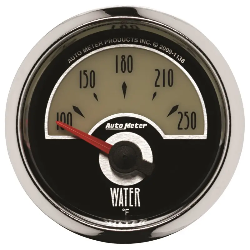 Autometer Electric Water Temperature Gauge – 2-1/16 Inch, 250°F Range, Cruiser Style 1
