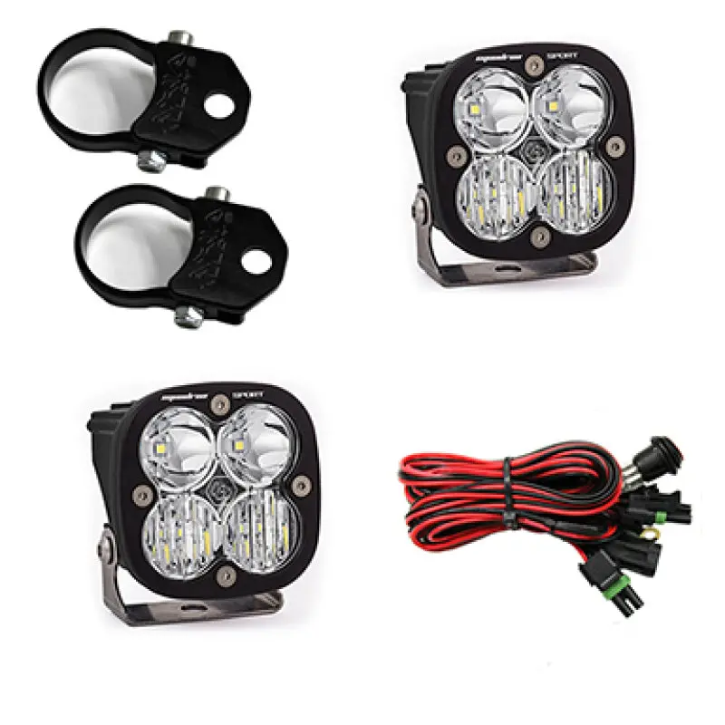Baja Designs Squadron Sport Led Light Pods With A-Pillar Mounting Kit For Polaris Utvs (1.75″ Harness Included) 1