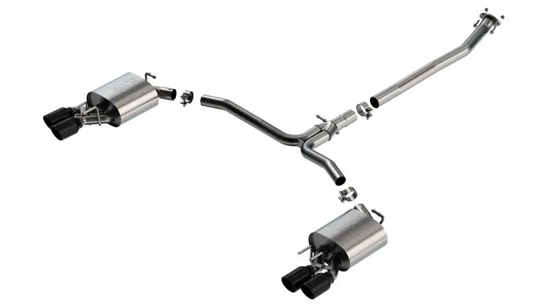 Borla S-Type Cat-Back Exhaust System For 2018–2022 Toyota Camry Xse 2.5L (Black Chrome Finish) 1