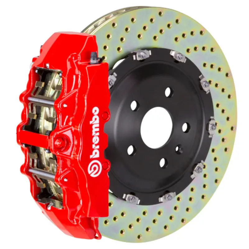 Brembo 11-13 Qx56/14+ Qx80 Front Gt Bbk 6 Piston Cast 2Pc 380X34 2Pc Rotor Drilled-Red 1