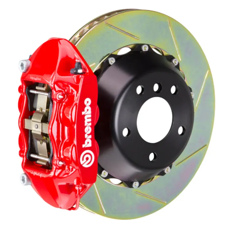 Brembo 11-18 Cayenne/S/Gts Rear Gt Bbk 4 Piston Cast 380X28 2Pc Rotor Slotted Type1-Red 1