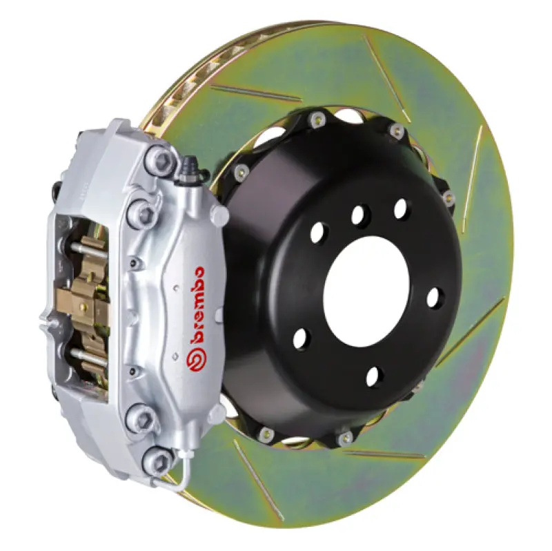 Brembo 12-16 991.1 C2/C4 (Excl. Pccb) Rear Gt Bbk 4 Pist Cast 345X28 2Pc Rotor Slotted Type1-Silver 1
