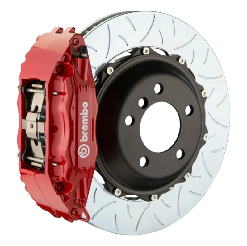 Brembo 94-00 C-Class Front Gt Bbk 4 Piston Cast 2Pc 355X32 2Pc Rotor Slotted Type3-Red 1