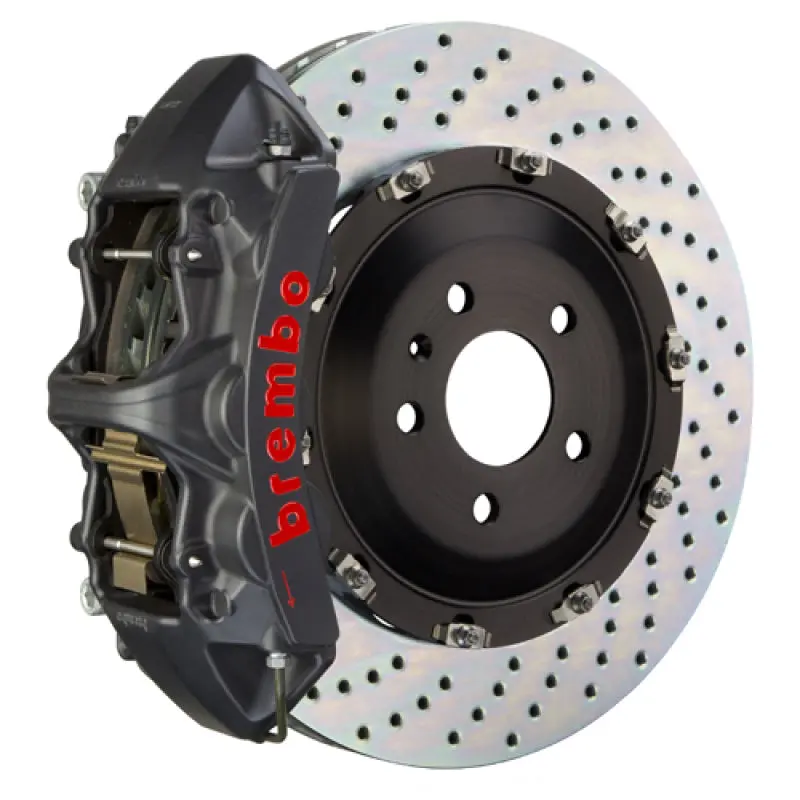 Brembo Front Big Brake Kit For 2019–2022 Mercedes-Benz A-Class (Non-Amg): 6-Piston Calipers, 380X34Mm Drilled Rotors – Black Finish 1